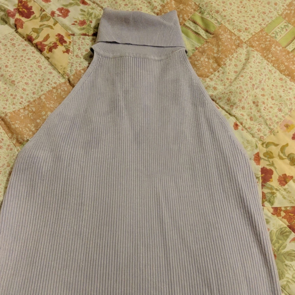 Sleeveless turtleneck
